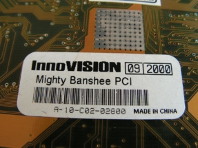 Innovision Mighty Banshee PCI - Label